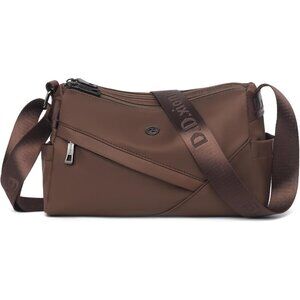 Crossbody Bags for Women, Small Shoulder Bag Nylon Simple Purse with Zipper, Lig